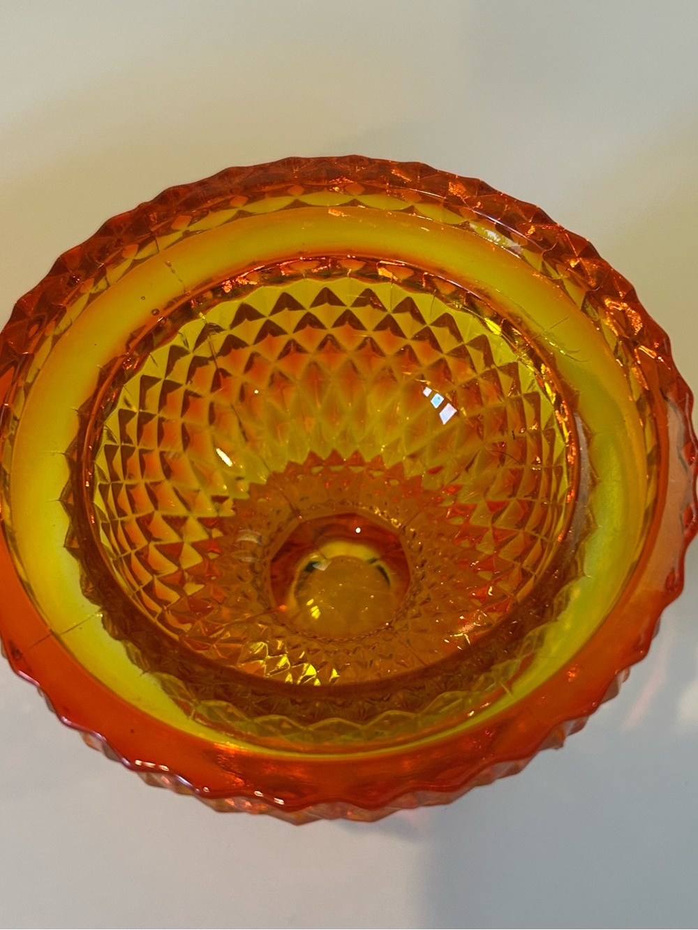 Viking Diamond Point “Glimmer” Orange/Persimmon Fairy Lamp - Picture 3 of 10